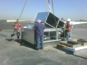 A photo of a commercial HVAC installation